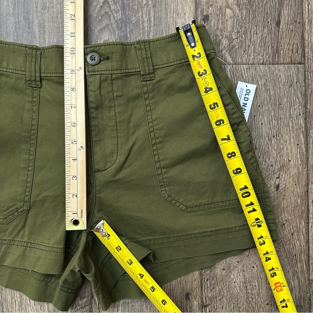 Old Navy High Rise Chino Shorts Women’s Size S Green - Picture 8 of 8